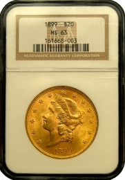 $20 Liberty Gold Coin NGC/PCGS MS-63 - In Holder