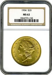 $20 Liberty Gold Coin NGC/PCGS MS-62 - In Holder