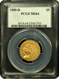 $5 Indian Gold Coin NGC/PCGS MS-64