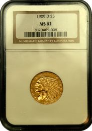 $5 Indian Gold Coin NGC/PCGS MS-62 - In Holder