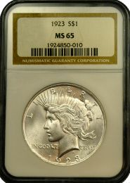 Peace Silver Dollars NGC/PCGS MS-65