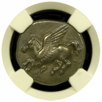 Corinth Silver Stater feat. Pegasus AU 5x5 - Obverse
